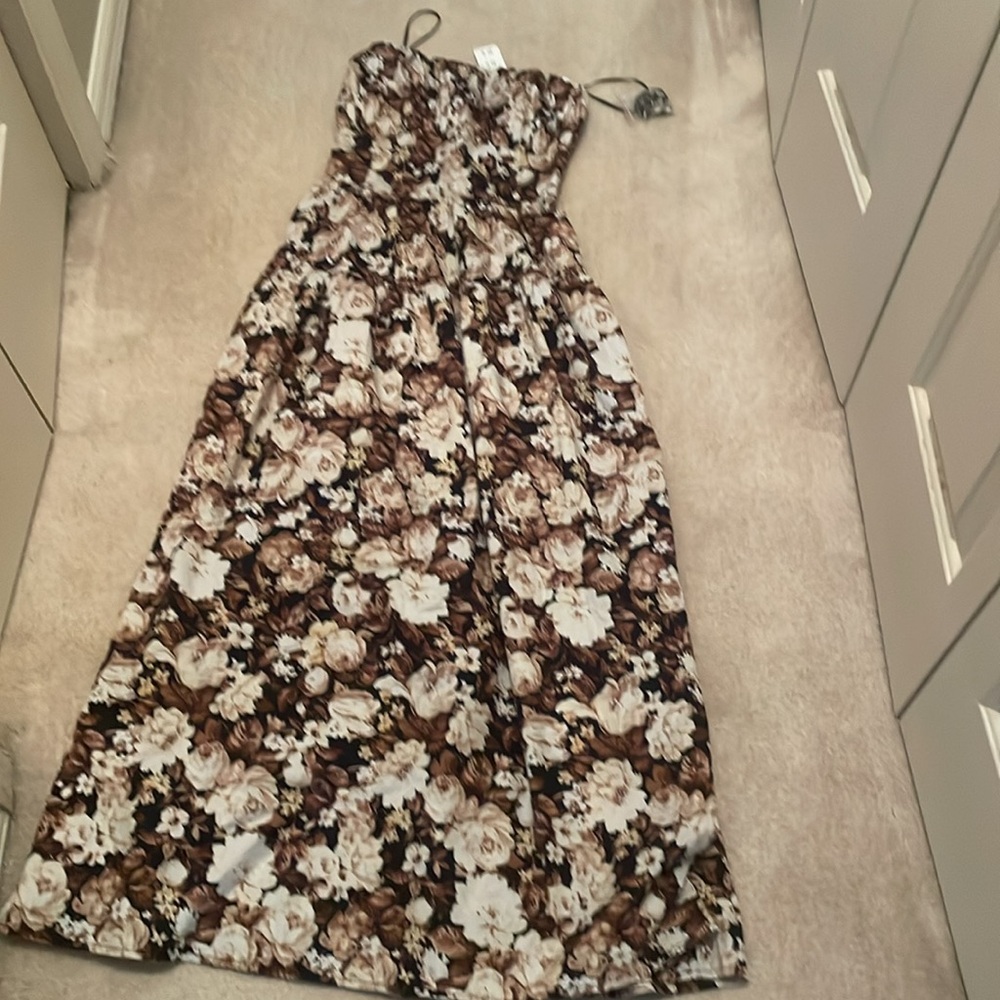 Floral Strapless Dress - Picture 4 of 5